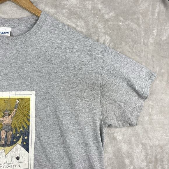 Vtg Men's XL T Shirt Gym Board Game Club Geek Oversized Muscle Workout Heavy Ctn - Picture 4 of 11